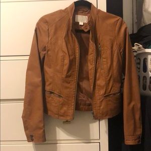 Light brown leather jacket
